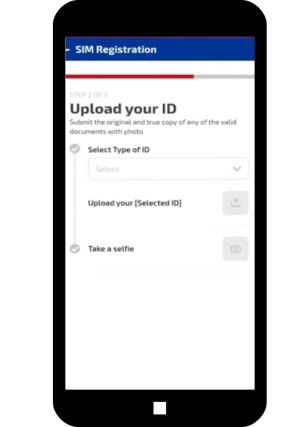 This Image is used for how to  verify your ID for DITO Sim registration.