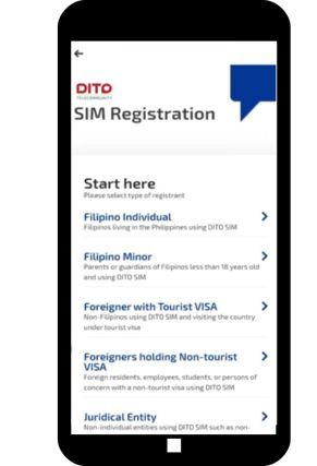 This Image is used for How to register Dito sim number online.